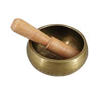 BESTonZON 1 Pc Cuenco de tibetano cuenco zen gong tibetano cuenco budista Tazón de relajación de yoga cuenco tibetano yoga canto arco cuencos De madera Golden