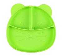 BESTonZON 1 Pc plato de cena alimento bandeja de alimentación plato de alimentación dividido platos de bebe ventosas cubrecarter plato de plato de alimentacion gel de sílice Green