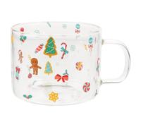 BESTonZON 1 taza de invierno con patrón de agua para decoración del hogar, fiesta, té, oficina, restaurante, Navidad, dibujos animados, decoración de espresso, regalos aislados, regalos para beber