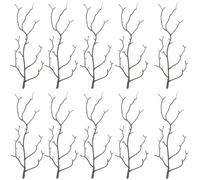 BESTonZON 10 Piezas Accesorio de Rama Falsa Negro Plástico Decoración | DIY para Oficina y Fiesta Nocturna, sin Sol ni Fertilizante, No se Marchita, Ornamental