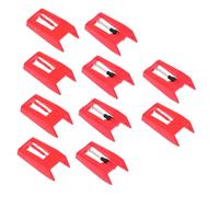 BESTonZON 10 Piezas Aguja De Fono Agujas Universales De Repuesto Para Tocadiscos Agujas De Tocadiscos Agujas De Varilla De Gramófono Cabeza De Alfiler Poste De Aluminio Rojo Abs Fonógrafo