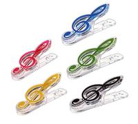 BESTonZON 10 Piezas Clips prácticos clip de papel de nota clip de libro de música titular de la página de piano Sujeta partituras soporte para partituras de piano clips de notas musicales