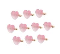 BESTonZON 10 Piezas Decoración De La Correa Decoración Del Corazón Adorno De Diamantes De Imitación Anillos De Corazón Para Reloj Bandas Adornos De Correa Aleación Dulce De Azúcar Encanto