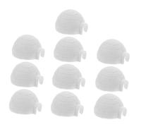 BESTonZON 10 Piezas Decoraciones Iglú de Plástico para Modelos de Animales Polares Miniatura Figuras de Iglú para Escritorio Ornamento Estable para Habitación y Regalo