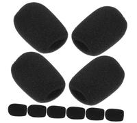 BESTonZON 10 Piezas micrófono cubre parabrisas esponja microfono Esponja micrófono cubierta del parabrisas del mini micrófono cubierta micrófono escenario auriculares esférico
