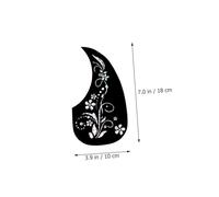 BESTonZON 10 Piezas Placas Protectoras para Guitarra Acústica Pickguards Resistentes Arañazos Instalación Fácil para Músicos Principiantes y Profesionales Diseño Ergonómico Floral Negro y