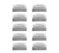 BESTonZON 10 Piezas Tapas Cuadradas para Postes de Cerca de Hierro 50x50 Resistentes al Clima y No Deformables, Cubiertas para Barandillas Ideales para Exteriores del Hogar
