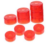 BESTonZON 10 Tapones para Clavitos de Pedales de Efectos de Guitarra Eléctrica, Accesorios de Plástico Rojo para Instrumentos, Protección y Control Preciso en Configuraciones de Pedal, Kit