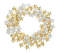 BESTonZON 100 Cuentas Acrílicas de Estrella Dorada para Manualidades Diy, Parte Trasera Plana, Decoración de Ropa, Accesorios de Joyería, Pequeñas Estrellas Artesanales para Embellecimiento