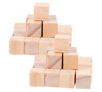 BESTonZON 100 Piezas Bloques de Madera Naturales Cubos sin Acabado para Manualidades y Construcción Juguete Educativo para Actividades Creativas Montessori