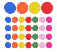 BESTonZON 100 piezas de discos de madera redondos, piezas circulares coloridas variadas, herramientas de aprendizaje DIY para niños, enseñanza de matemáticas, 0.78 pulgadas, colores mixtos