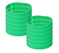 BESTonZON 100 Piezas Pulseras de Silicona Verdes Elásticas Brazaletes Deportivos Flexibles para Adultos para Fiestas Saint Patrick's Day y Eventos Deportivos