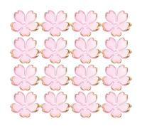 BESTonZON 100 Unidades Cuentas de Flores Acrílicas Degradadas con Chapado Dorado Tapas de Pétalos Espaciadores para Joyería DIY Ligero y Fácil de Montar para Collares Pulseras y Pendientes