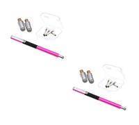 BESTonZON 10piezas Estilógrafos Capacitivos con Puntas De Repuesto Lápiz Táctil De Doble Punta para Tablets y Smartphones Color Rosa