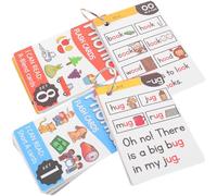 BESTonZON 112 Tarjetas de Ortografía Inglés para Aprender Palabras Tarjetas de Aprendizaje 67 Cartas y 2 Anillos Metálicos de 45 CM Material Seguro y Didáctico para Educación Infantil