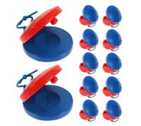 BESTonZON 12 castañuelas de madera para niños: instrumentos de percusión para niños pequeños, desarrollo del talento musical y clavijero.