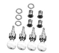 BESTonZON 12 Piezas Cuerda De Banjo Afinación De Guitarra Acústica Partes Del Afinador De Banjo Botón De Llave De Clavija De Afinación Maquinas Clave Cabeza De Alambre Metal Engranaje