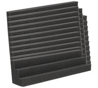 BESTonZON 12 Piezas De Trampas De Graves Trapezoidales Para Esquinas De Pared, Paneles Acústicos Antillamas Negros 7.5x7.5x30 Cm, Material De Aislamiento Acústico Para Ktv, Estudios y Salas De Control