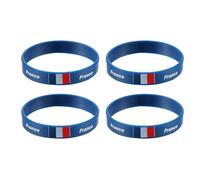 BESTonZON 12 Piezas Pulseras de Silicona Francia, Pulsera Bandera del País, Talla Única, Color Azul y Rojo, Accesorio Deportivo para Partidos de Fútbol y Actividades al Aire Libre