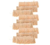BESTonZON 12 Piezas Techo de Paja Artificial Miniatura para Casa de Muñecas Diseño Versátil y Fácil Instalación, Material en Color Caqui para Manualidades de Arquitectura