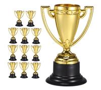 BESTonZON 12 Piezas Trophies Miniatura de Plástico para Premios Infantiles para Actividades de Infantes Familiares Recompensas para Aire y Competiciones Reutilizable