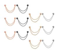 BESTonZON 12 Pinzas Magnéticas para Ropa con Cadena Ajustable Cierre Rápido sin Costuras Metal Resistente en Colores Negro Plata Oro y Rosa Ideales para Dobladillos Suéteres y