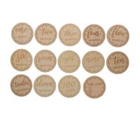 BESTonZON 12 Uds Tarjeta Conmemorativa Del Mes Tarjetas De Hitos Para Bebés Accesorios De Fotografía Tarjetas De Cumpleaños Infantiles Accesorios De Fotografía Para Recién Nacidos