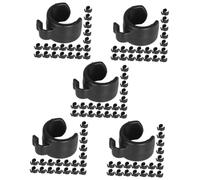 BESTonZON 125 Piezas Clip De Micrófono Microfonos Abrazadera De Cable De Plástico Clips De Cable De Montaje En Poste Clip Para Cable De Soporte De Micrófono Clip De Cable Black El Plastico