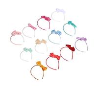 BESTonZON 12piezas Diademas Rígidas Con Moño Para Niño Niña Niña Cintas Para Cabello De Recién Nacido Banda Infantil Colorida y Duradera Accesorio Para Niño