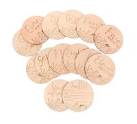 BESTonZON 14 Uds De Hitos Para Bebés Accesorios Para Fotos De Bebés Señal De De Nacimiento Hitos Círculos De Madera Tarjetas De Accesorios Para Fotos De Bebés Tarjetas De