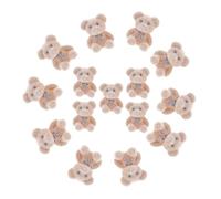 BESTonZON 15 Piezas Mini Plant Flocked Bears Adornments For DIY Crafts Tiny Animal Figurines For Birthday Wedding Shower Decorations and Small Bag Charms