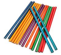 BESTonZON 16 Palitos Rítmicos de Madera Coloridos Instrumentos Musicales Educativos para Set de 16 Piezas 4 Amarillos y 2 de Cada Color Rojo Púrpura Verde Azul Claro Azul Oscuro