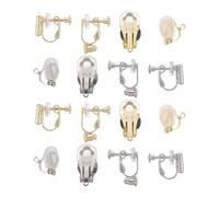 BESTonZON 16 Piezas Convertidor de Pendientes de Clip sin Perforación Almohadillas de Silicona para Pendientes de Clip Kit DIY con Cojines Antdolor para Orejas Sensibles Accesorios para