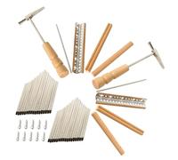 BESTonZON 17 Teclas Kalimba Kit Reparación Accesorios Piano Pulgar Metal Puente Llaves Martillo Afinación Profesional