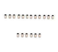 BESTonZON 18 Piezas De Cuerda Partes De Guitarra Extractor De Férulas Casquillos De Montaje De Guitarra Tapas De Electrica De Dedos De Bajo Paquete