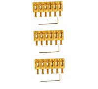 BESTonZON 18 Piezas Sillín De Guitarra Rodillo Puente Rodillo De Puente De Guitarra Sillín De Puente De Guitarra Acústica Anillos Gruesos De Resina Rodillo De Guitarra Oro Cuerda De Guitarra
