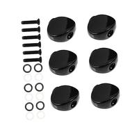 BESTonZON 18piezas Clavijas De Metal Para Guitarra Botones De Afinación Ovalados Accesorios De Reemplazo Para Guitarras y Bajos Fáciles De Instalar Acabado y Profesional