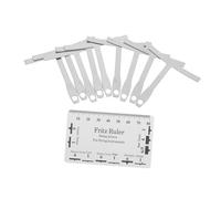 BESTonZON 1juego Herramientas De Medición Para Configuración De Guitarras y Bajos Calibrador De Acción De Cuerdas Medidor De Altura De Cuerdas y Profundidad De Puente Incluye Paño De