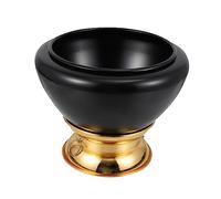 BESTonZON 1pieza Tazón De Canto Para Decoración De Sonido Para Relajación y Hecho Mano Color Negro y Duradero