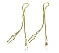 BESTonZON 2 Cadenas Metálicas para Reloj de Bolsillo Doradas Cadena para Reloj de Bolsillo para Hombre Accesorio para Chaleco Colgador Clásico de Metal Resistente Compatible Múltiples