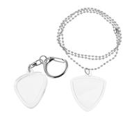 BESTonZON 2 Cajas organizadoras Transparentes para púas de Guitarra con Llavero, Estuches para púas de Guitarra para guitarristas y músicos entusiastas de la música.