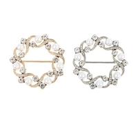 BESTonZON 2 Clips para Camisetas y Bufandas Hebillas Decorativas para Ropa Anillos para Pañuelos Accesorios para Fijar Dobladillos Material Pulido Uso Femenino y Juvenil