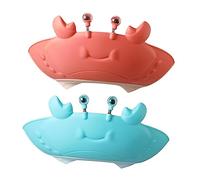 BESTonZON 2 Gorros de Ducha de Silicona para Niños Pequeños Diseño Ajustable que Protegen Ojos y Oídos en Forma de Cangrejo para Lavar el Cabello