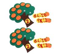 BESTonZON 2 Juegos Juguetes de Fieltro para Contar Naranjas Educativo Desmontable para Preescolar y Jardín de Infancia Actividades Matemáticas Tempranas con Árbol Naranja para Aprendizaje