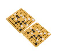 BESTonZON 2 Juegos Mesa Histórico Nine Men's Morris Juego de y Damas para Adultos Portátil para Fiestas y Entretenimiento Familiar