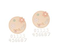 BESTonZON 2 Juegos tarjetas del mes del bebe bebe bebe para bebés recien nacido cartel de bienvenida del bebé tablón de anuncios para un nuevo bebé de madera