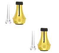 BESTonZON 2 Juegos Trompeta Muda Silenciador De Sordina Para Corneta Recta Silenciador De Copa De Trompeta Abs Trompeta Sordo Trompeta Corneta Recta Sordo Metal Abdominales Copa De Cuerno