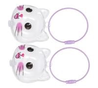 BESTonZON 2 Llaveros De Recuerdo para Mascotas con Forma De Gato para Guardar El Pelo De Tu Mascota con Colgante De Gato Conmemorativos Portátiles Color Rosa Abs