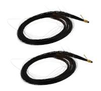 BESTonZON 2 Paquetes de Cerdas Negras para Reparación de Varillas de Viola, Material Sintético Resistente Que No Deforma ni Daña los Dedos, Accesorios para Instrumentos Musicales