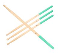BESTonZON 2 Pares de Baquetas de Arce para Practicar Interpretaciones E Instrumentos de Percusión Color Verde Tamaño 5a Mangos de Madera